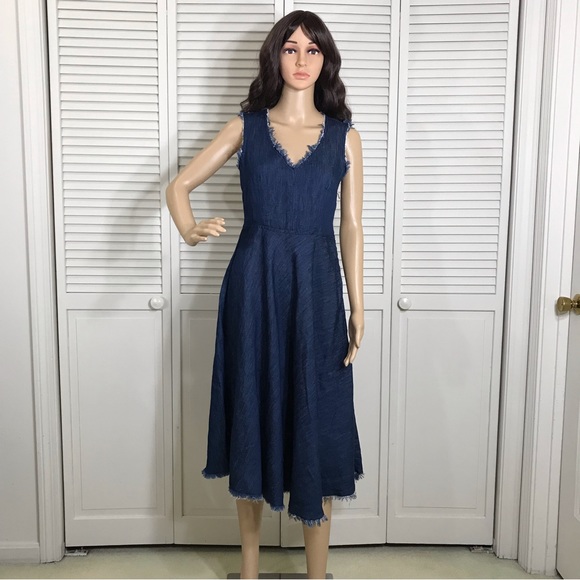 NWT Sisley Lightweight Denim Chambray Dress Size 4 - Picture 1 of 15